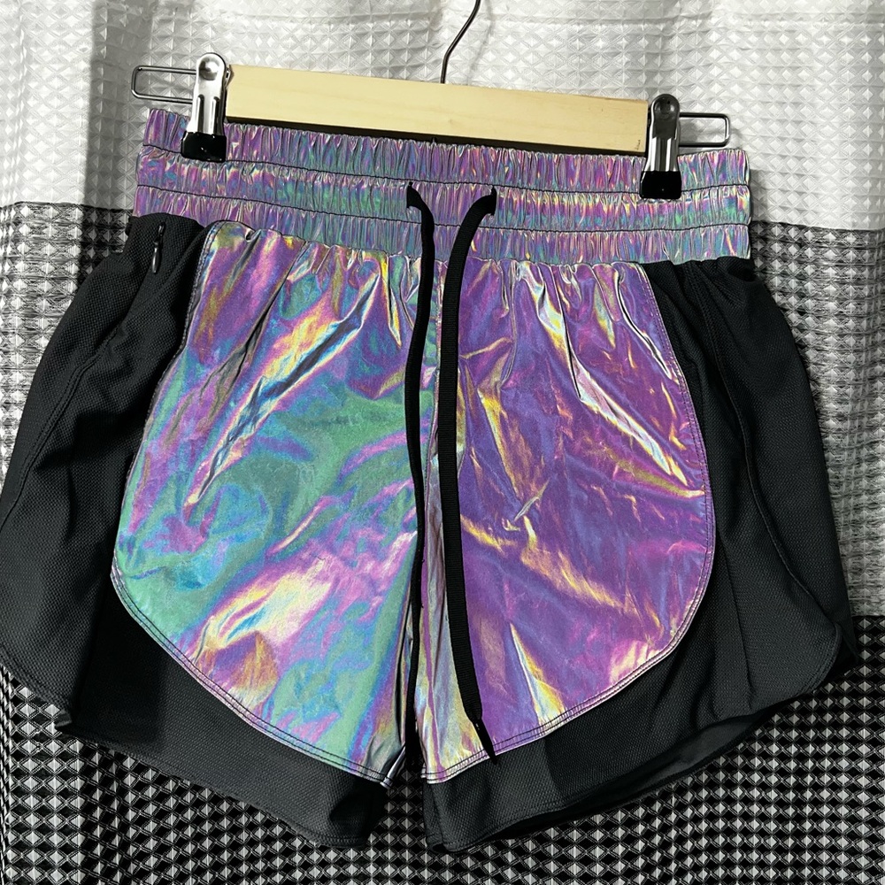 Curves N Combatboots Reflective Running Shorts
